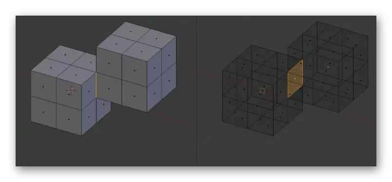 Overlay objects to each other in the Blender program