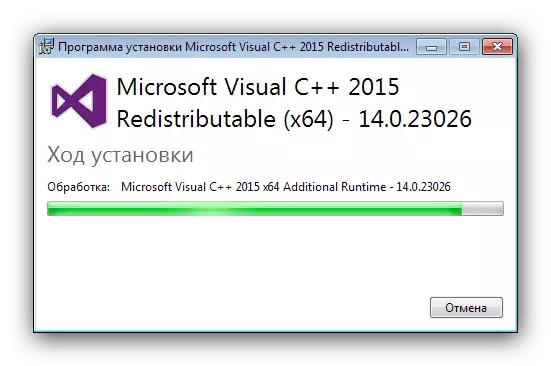 Reinstalling the C ++ package to solve problems with API-MS-WIN-CRT-Runtime-L1-1-0 DLL