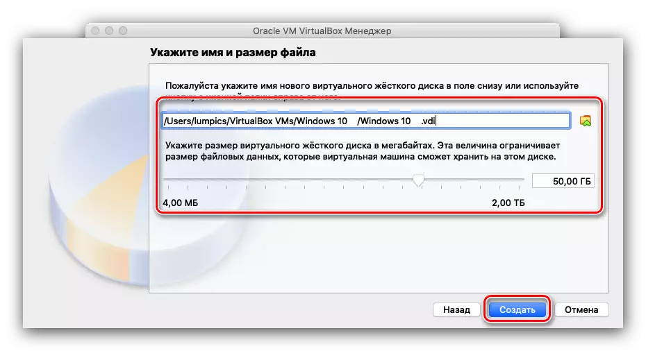 VirtualBox vasitəsilə MacOS-da quraşdırma üçün Windows 10 Sərt Disk Ölçüsü