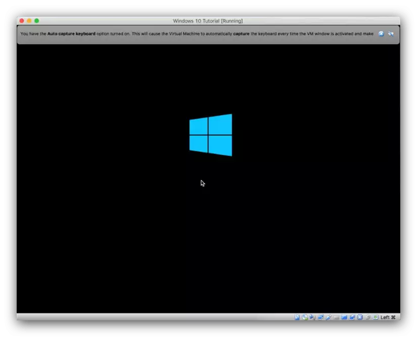 Windows 10 суулгацын суулгацын үйл явц нь MacOulebox-ээр дамжуулан суурилуулах үйл явц