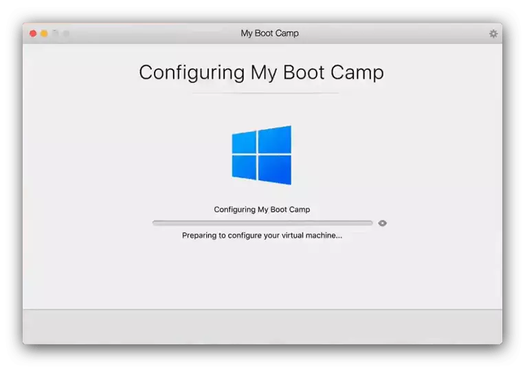 Windows konvertáló folyamat a boot táborból a Parallels Desktop használatához