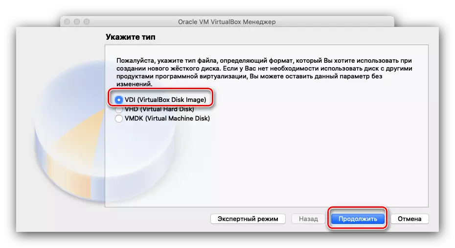 Windows 10 կոշտ սկավառակի տարբերակ `VirtualBox- ի միջոցով մակոխի վրա տեղադրելու համար