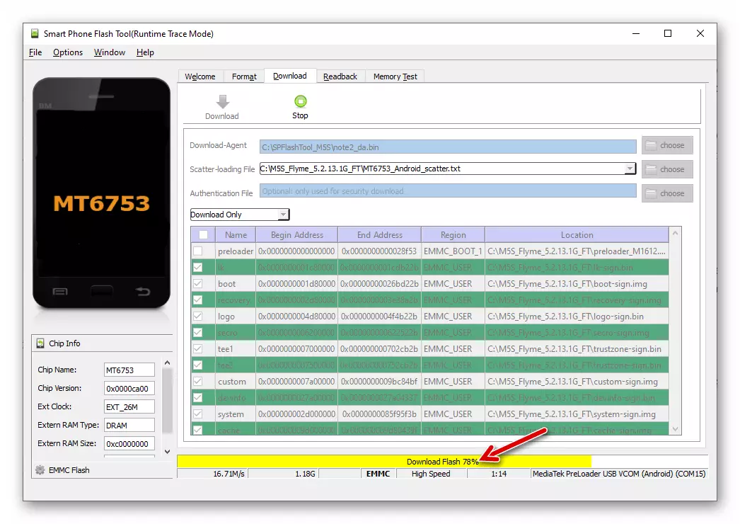 Meizu M5S SP Flash Tool Installation Firmware Quraşdırma