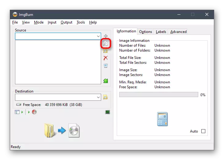 IMGBurn'da Windows 7 görüntüsünü oluşturmak için Dosya ekle'ye gidin.