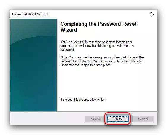 Udfyld brugen af ​​Windows 10 Password Recovery Disk