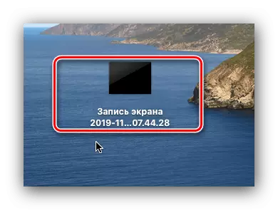 Ekrāna ieraksts MacOS, veikts ekrāna momentuzņēmums