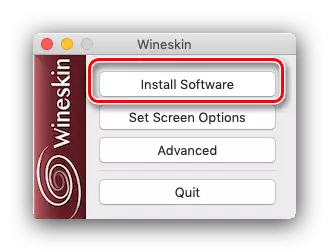 Conjunt Wineskin aplicació per al seu ús en MacOS