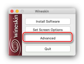 Ekstra parametere av Winesin-søknaden for bruk i MacOS
