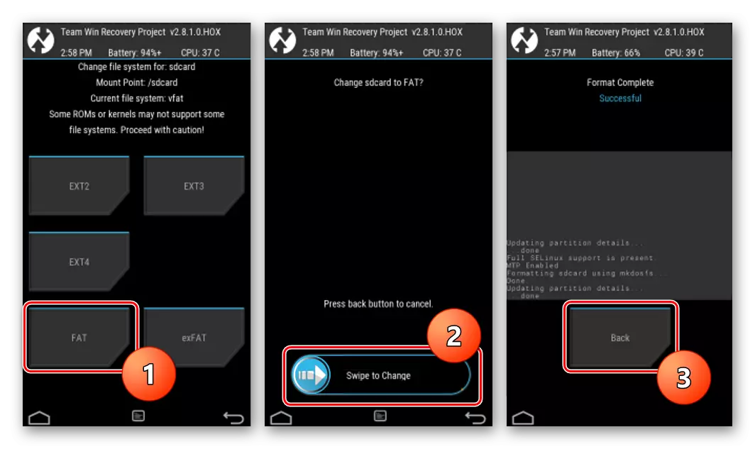 HTC One X (S720E) TWRP за Firmware Change File System