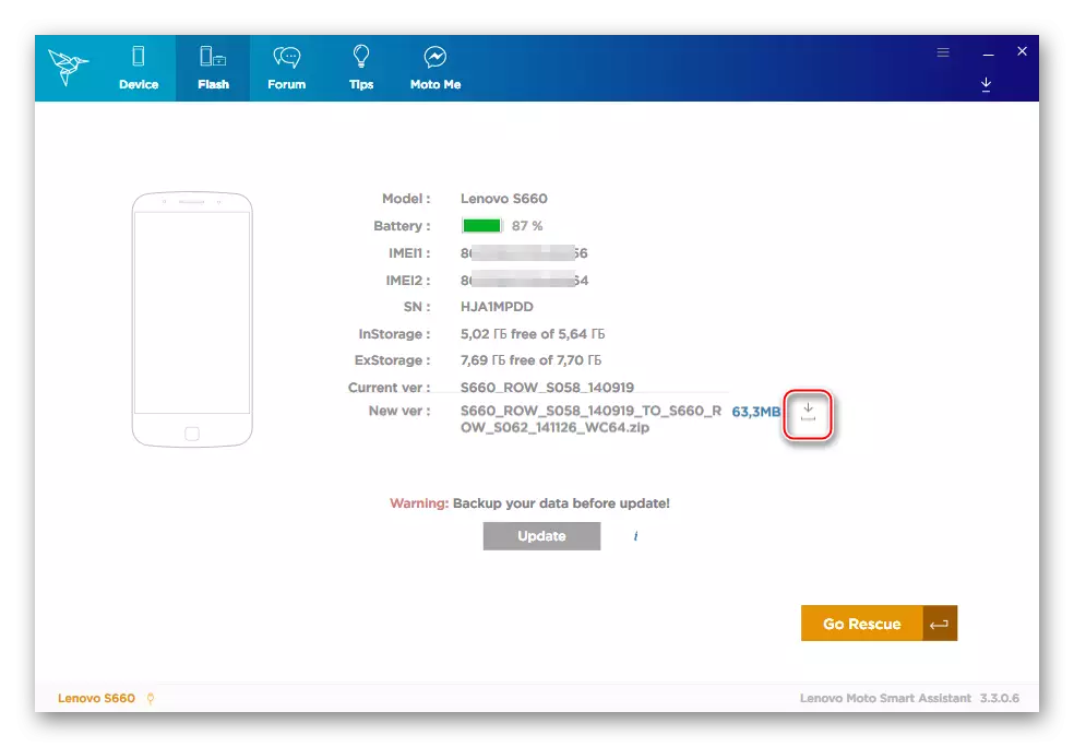 Lenovo S660 Moto Smart Assistant Descargar ficheiros de actualización de firmware