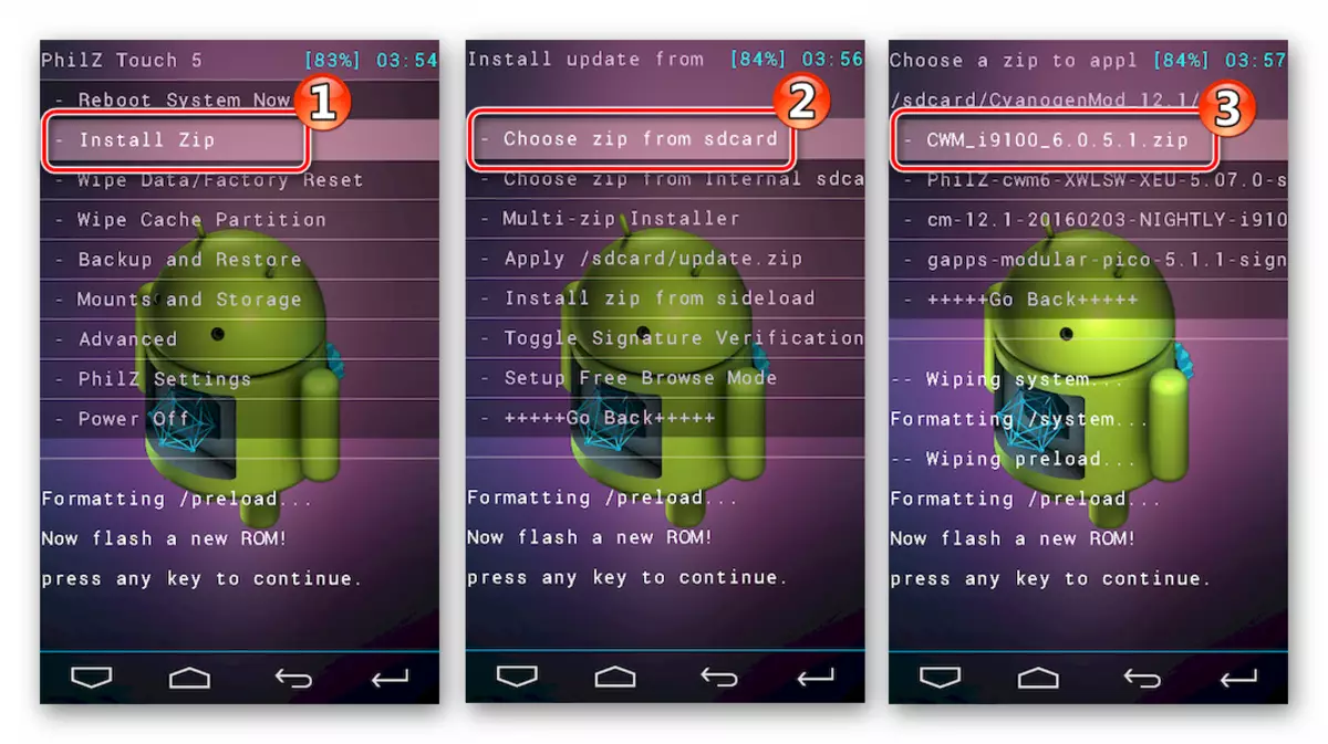 Samsung Galaxy S 2 GT-I9100 CyanogenMod کد سیستم با CWM 6.0.5 از طریق بازیابی لمسی فیلیز