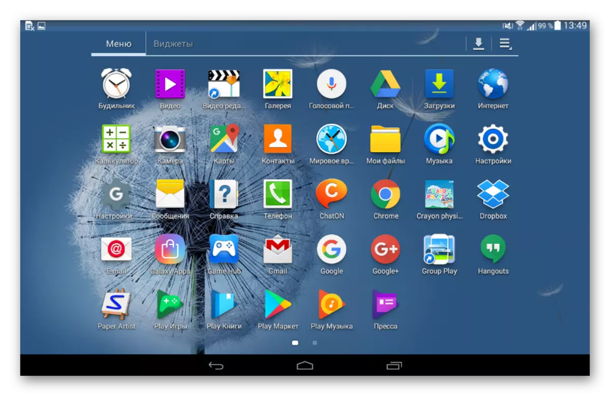 Samsung Galaxy onani 10.1 N8000 Android atasinthitsa Via Snutch