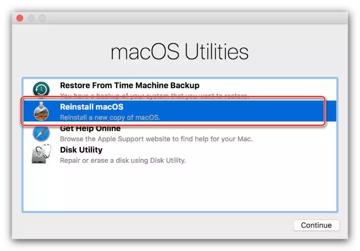 Réinstallation de MacOS comme méthode de réinitialisation