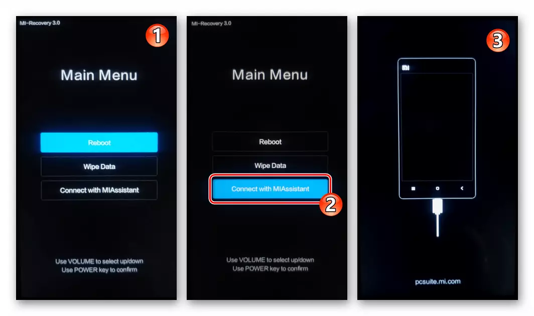 Xiaomi Redmi 4 MI Flash Pro Login to Recovery, selezionare Connetti con MI Assistant