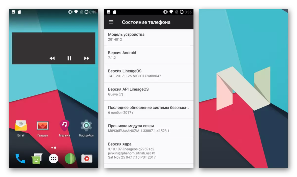Xiaomi Redmi 2 Interface LinegeOs 14.1 basert på Android 7.1