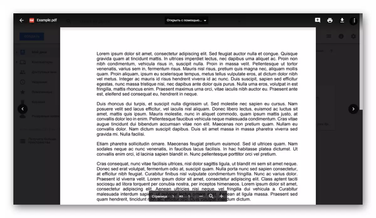 Visualizador de arquivos PDF online no Google Disk