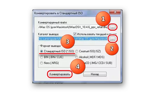 Ultra ISO conversion window.