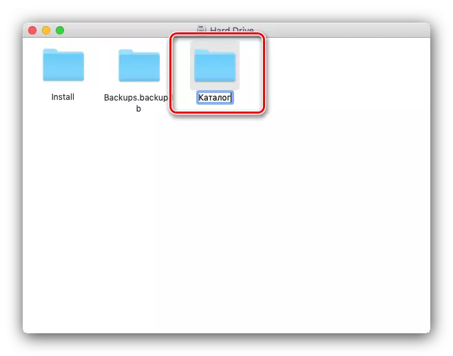 Nastavte název nové složky na MacOS prostřednictvím panelu nabídek