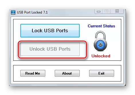 Cổng USB Tiện ích bị khóa