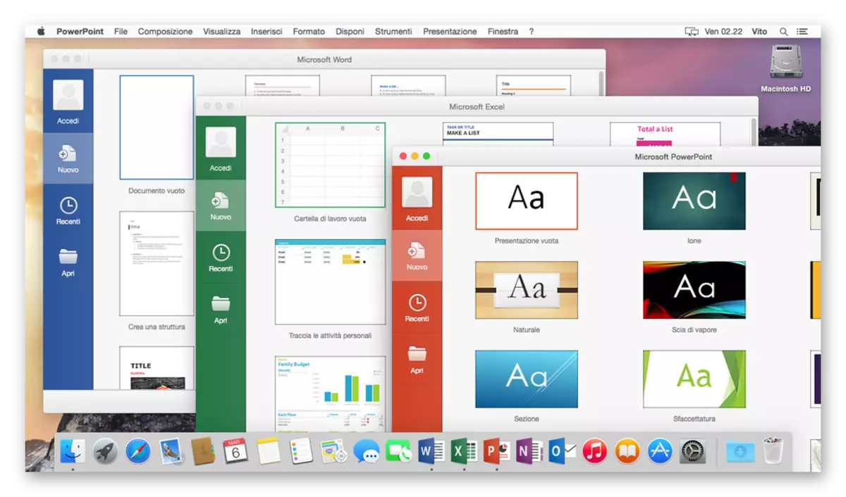 Microsoft Office ipakiye kuri mudasobwa ya MacOS