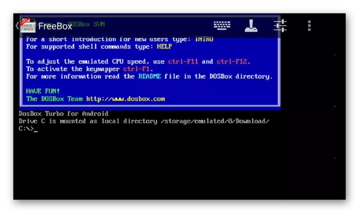 Paggamit ng DOSBOX sa Android device