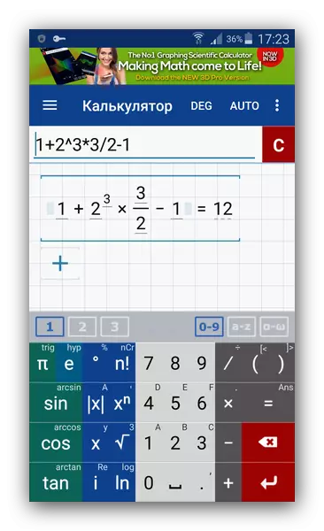 Kalkulator kejuruteraan tingkap kerja + grafik