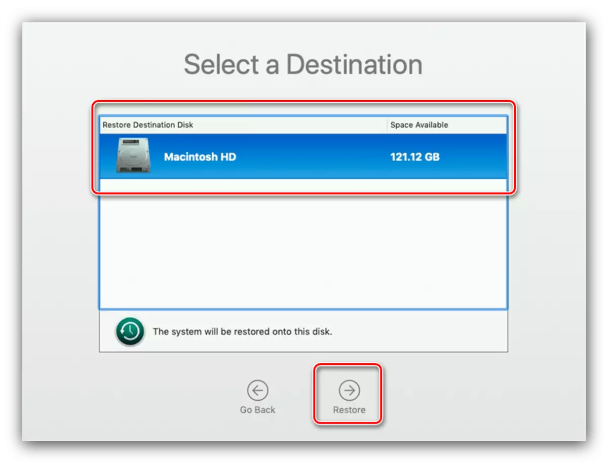 Backup instalar disk sa pagpasig-uli MacBook gikan sa Oras Machine