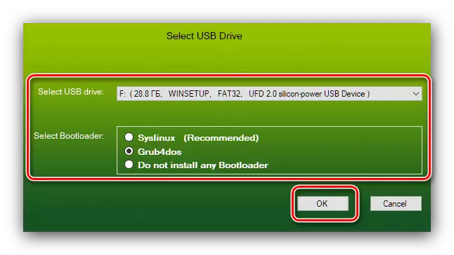 Ukuqalisa ku-Xboot ukudala i-multizrode flash drive ngeWindows 10