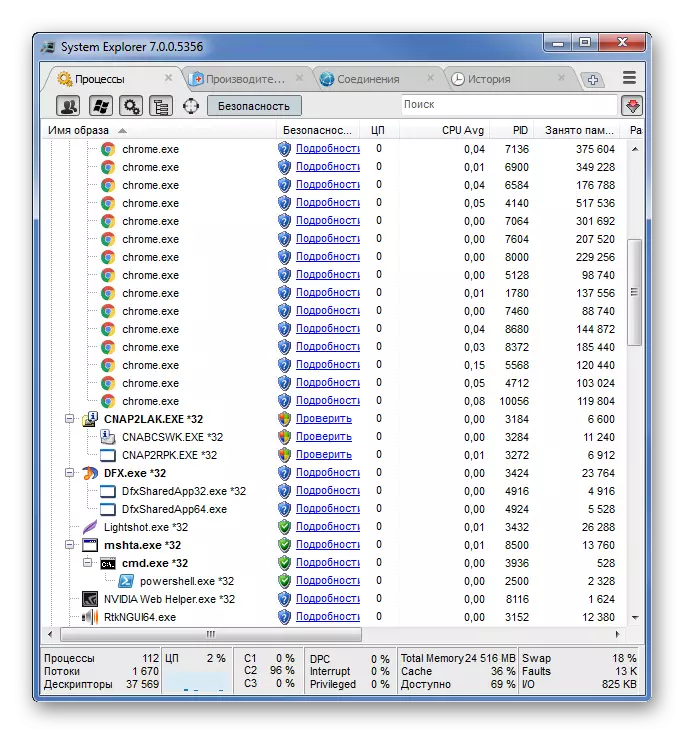La finestra principal de el programa System Explorer