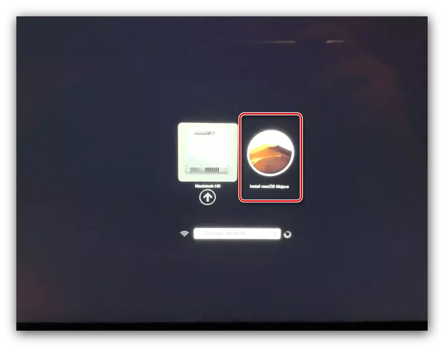 Vyberte jednotku Flash s inštalátorom MacOS