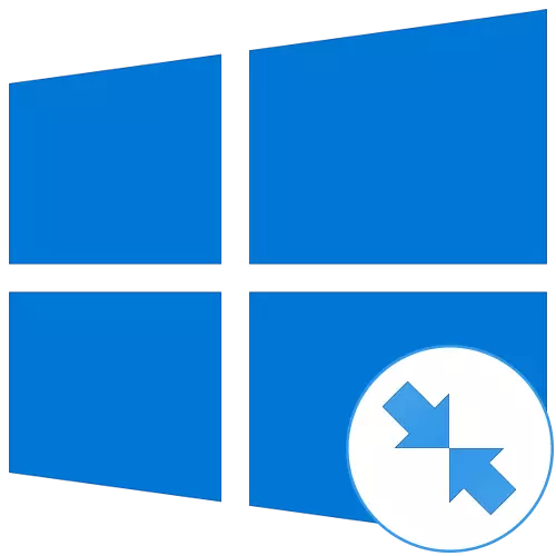 Panah biru pada label Windows 10