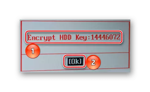 Kryptera HDD-tangenten, som utfärdas av BIOS