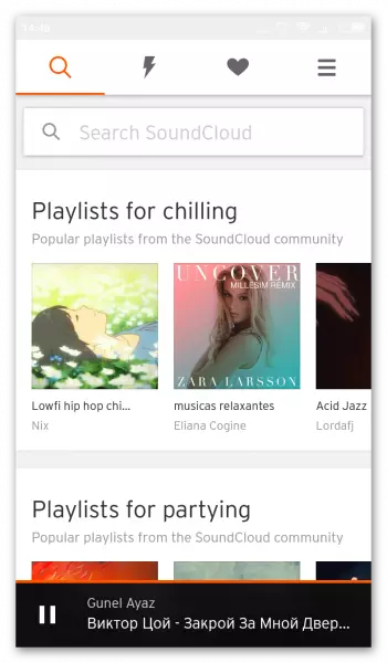 SoundCloud på Android