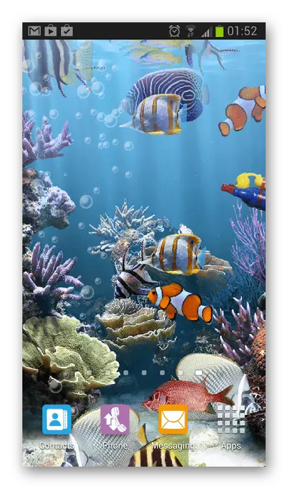 Aquarium live wallpaper op Android