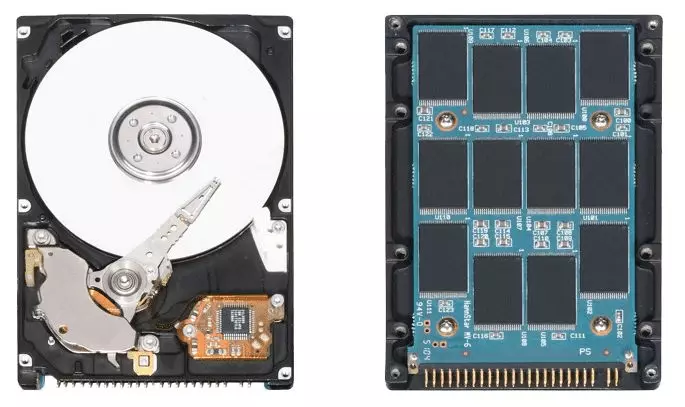 Krahasimi vizual HDD dhe SSD