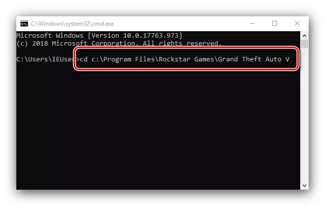 Windows 10 တွင် GTA V ကို GTA v ၏ Start နှင့်ပြ problems နာများကိုဖြေရှင်းရန် command line မှတဆင့် folder ကိုဖွင့်ပါ