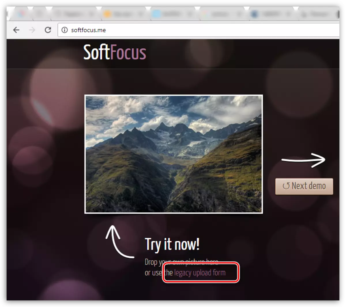 Aan die begin in die SoftFocus Online Service