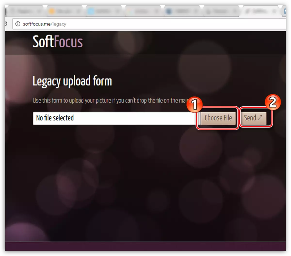 Nalaganje slike v spletni storitvi SoftFocus
