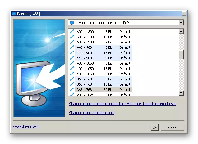 Interface do software Carroll.