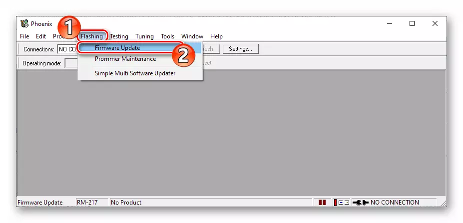 Nokia 6300 RM-217 Item Firmware Update in the Phoenix Service Software Flashing menu