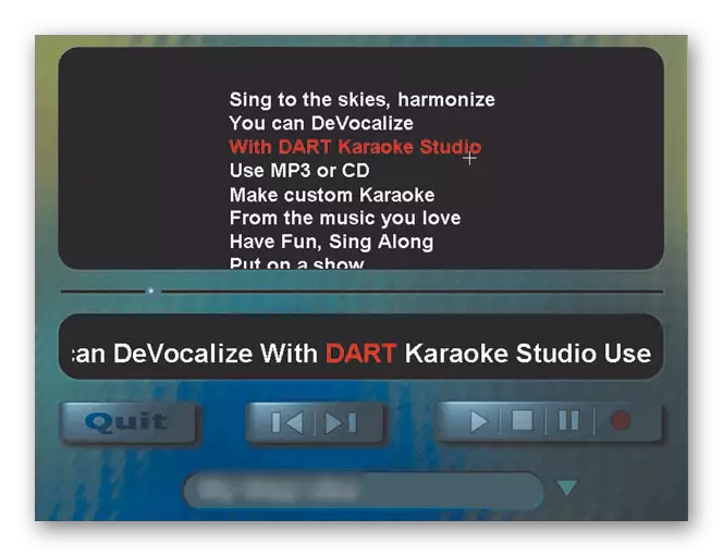 Dark Karaoke Studio CD + G واجهة