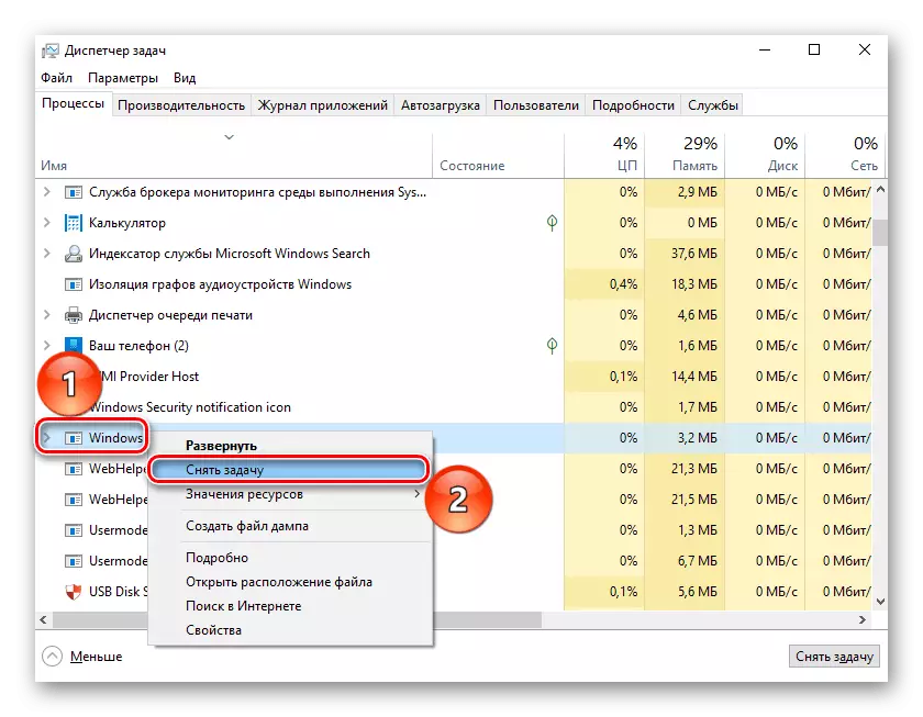 Wepu usoro na Windows Task Manager