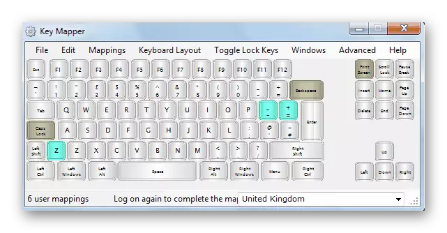Menggunakan program Keymapper untuk menugaskan kembali kunci pada keyboard