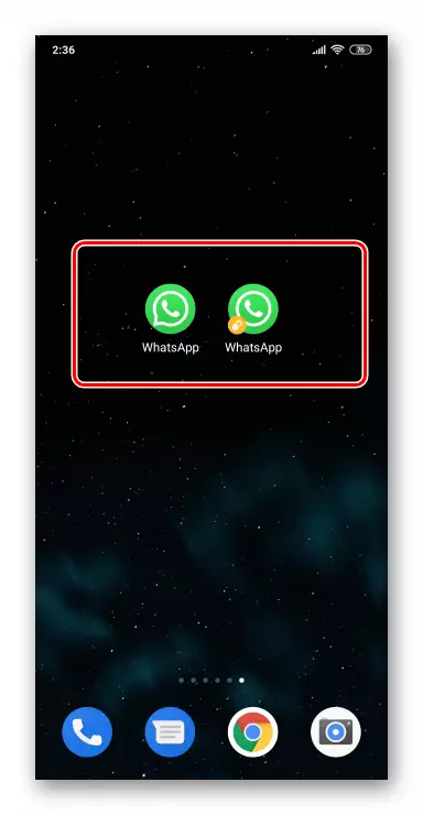 WhatsApp untuk Android Memasang contoh kedua aplikasi Messenger