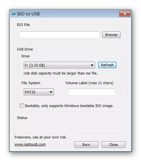 Ծրագիրը տեղադրելու Windows 10-ին ISO է USB USB