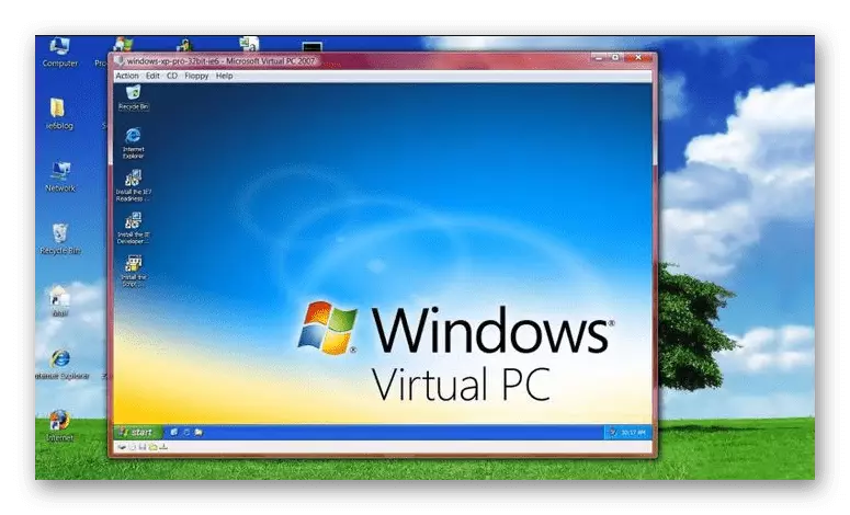 Windows Virtual PC Program-interfaco