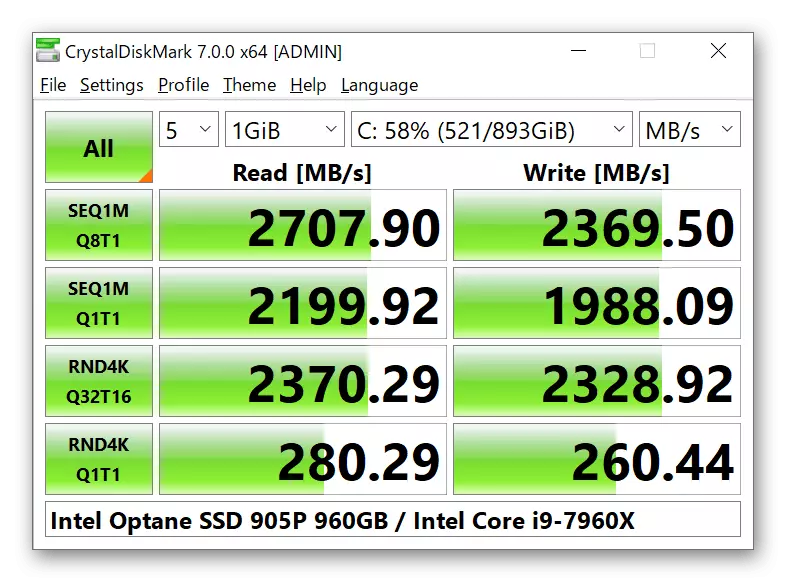 Uso del programa CrystaldiskMark para verificar la velocidad SSD