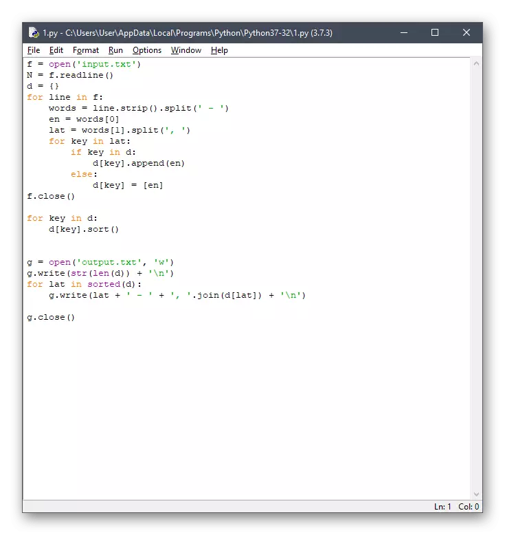 Idle program használata a Python programozási nyelv fejlesztő környezetének