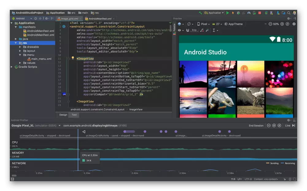 Utilisation du programme de studio Android pour l'écriture de code sur un ordinateur