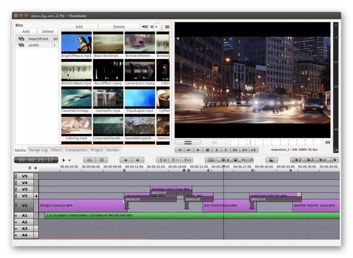 Uso de FlowBlade Movie Editor para editar video en Linux
